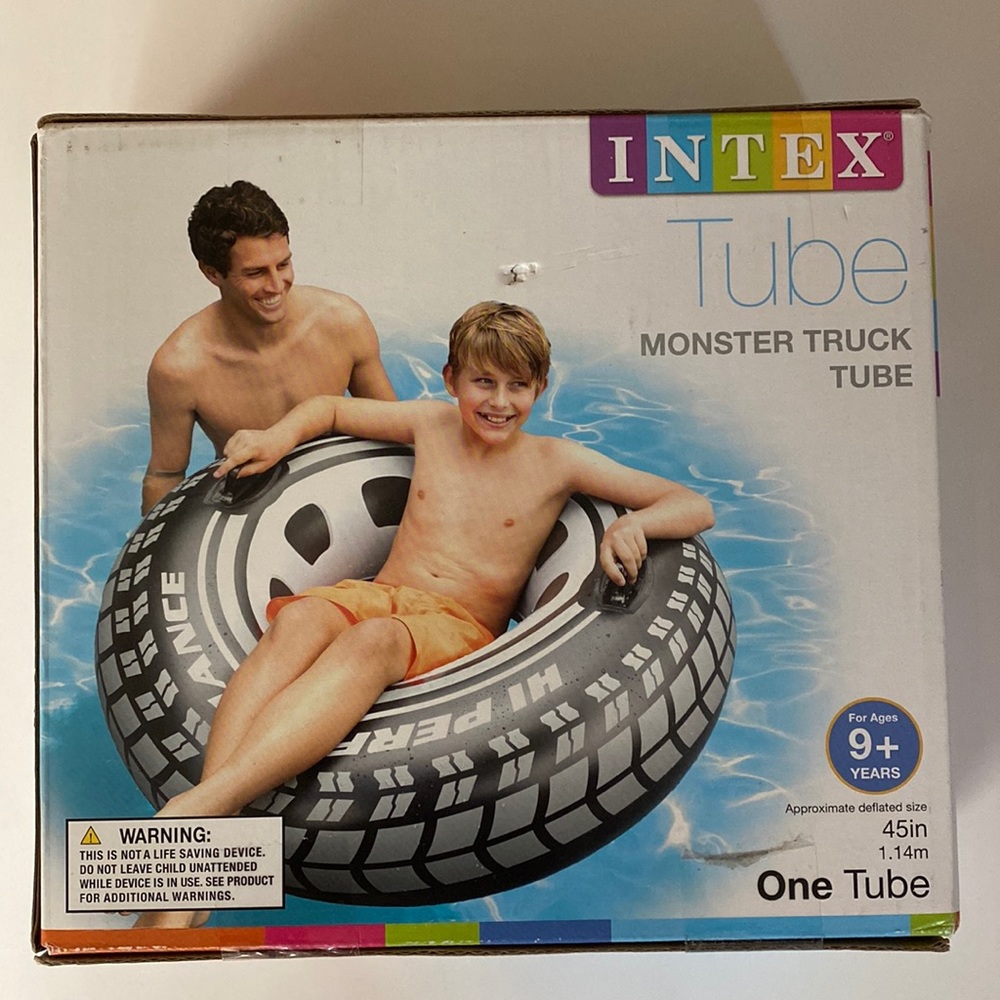 NIP Intex Monster Truck Tube : Durable Handles : Repair patch included